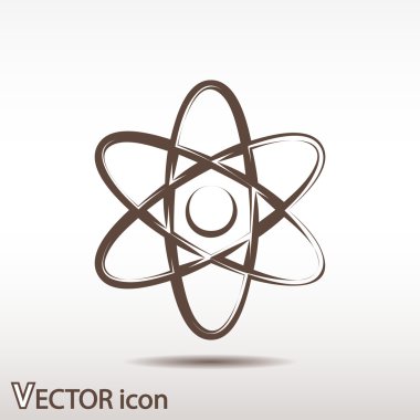 Atom simgesi. düz tasarım