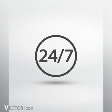 bir gün ve 7 gün 24 saat bir hafta simgesi.