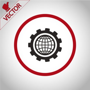 dişli simgesini illüstrasyon.