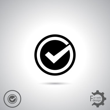 simge onaylayın. düz tasarım stil