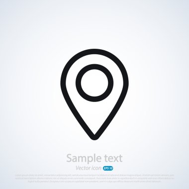 harita işaretçisi düz simgesi