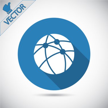 Küresel teknoloji ya da sosyal ağ simgesini