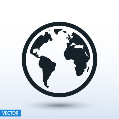 Küre simgesi düz tasarım