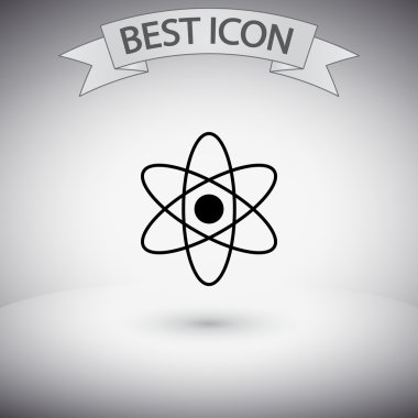 Atom simgesi. düz tasarım