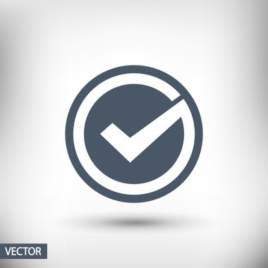 simge onaylayın. düz tasarım stil