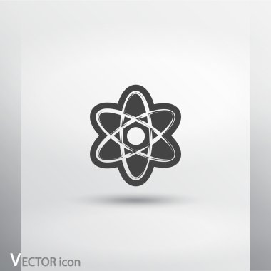 Atom simgesi. düz tasarım