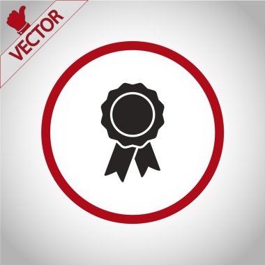 Kurdele simgeli rozet