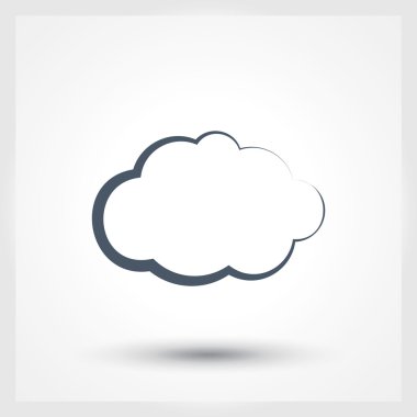 Bulut simge düz tasarım stil
