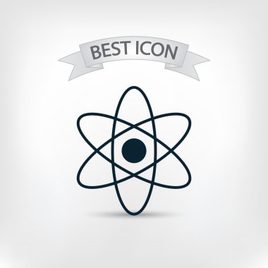 Atom simgesi. düz tasarım