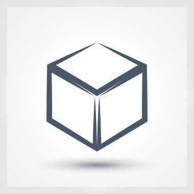 Küp logo tasarım simgesi