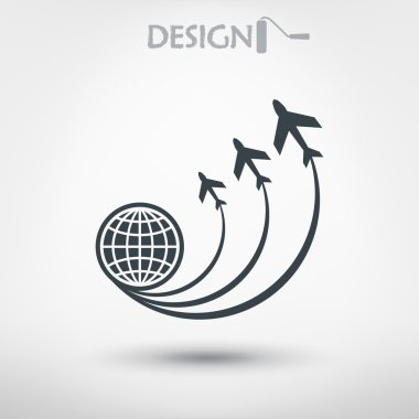 uçak simgesi olan Küre