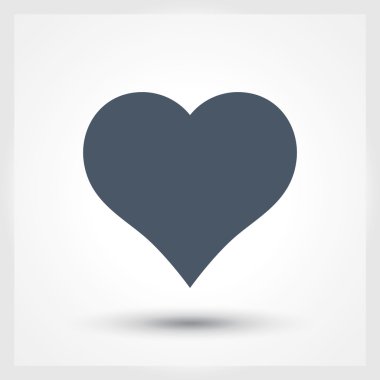 Kalp simgesi. Düz tasarım stili
