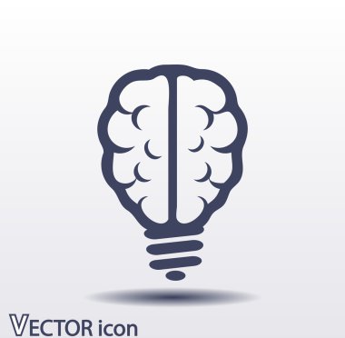 Beyin simge düz tasarım stil