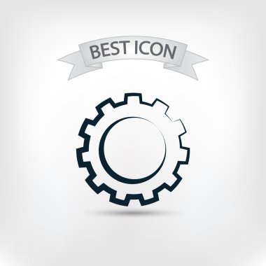 dişli simgesi. Düz tasarım biçimi