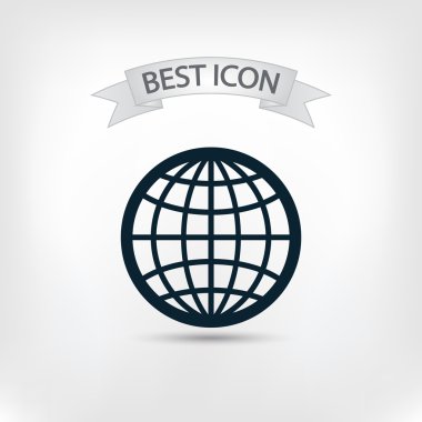 Küre simgesi düz tasarım