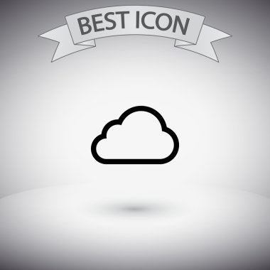 Bulut simge düz tasarım stil