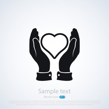 Ellerin simgesinde kalp