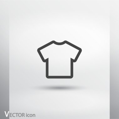 Tshirt düz simgesi