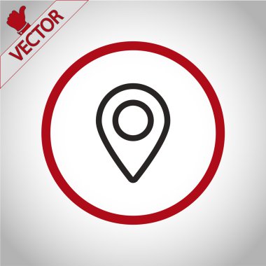 harita işaretçisi düz simgesi