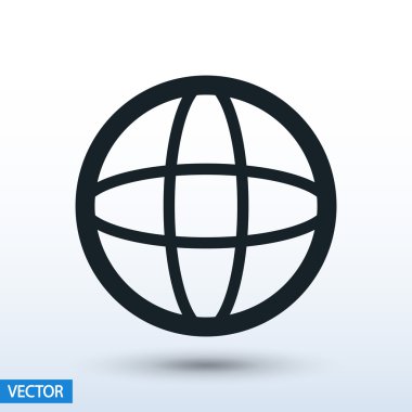 Küre simgesi düz tasarım