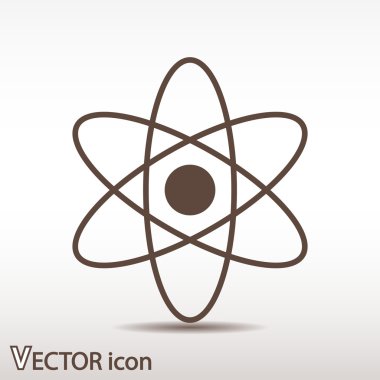 Atom simgesi. düz tasarım