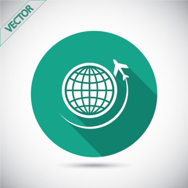 uçak simgesi olan Küre