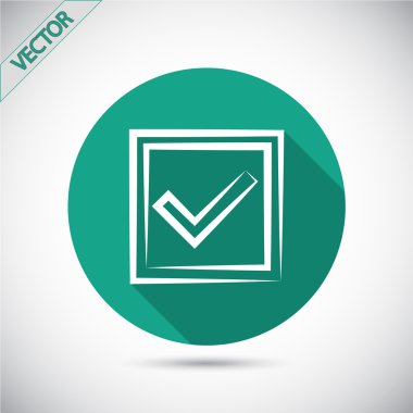 simge onaylayın. düz tasarım stil