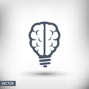 Beyin simge düz tasarım stil