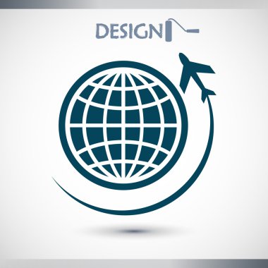 uçak simgesi olan Küre