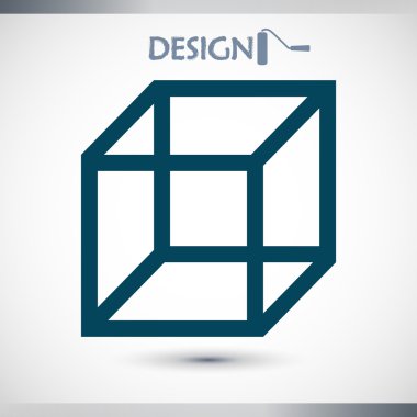 3D küp logo tasarım simgesi