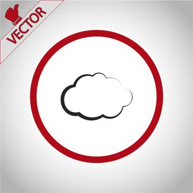 Bulut simge düz tasarım stil