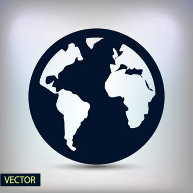 Küre simgesi düz tasarım