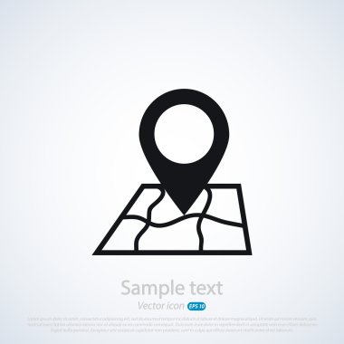 harita işaretçisi düz simgesi