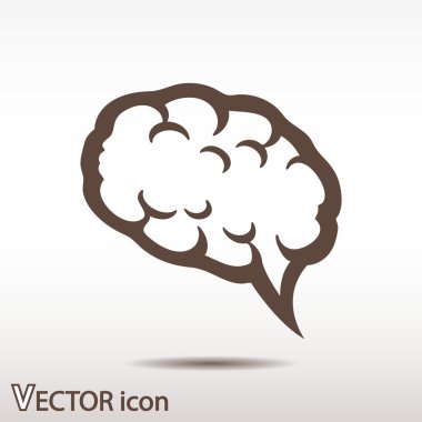 Beyin simge düz tasarım stil