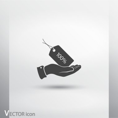 yüzde 100'e ' ın bir ses etiketi simgesi