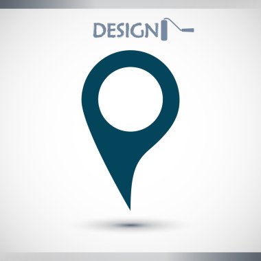 harita işaretçisi düz simgesi