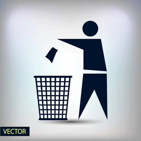 Trash bin icon — Stock Vector