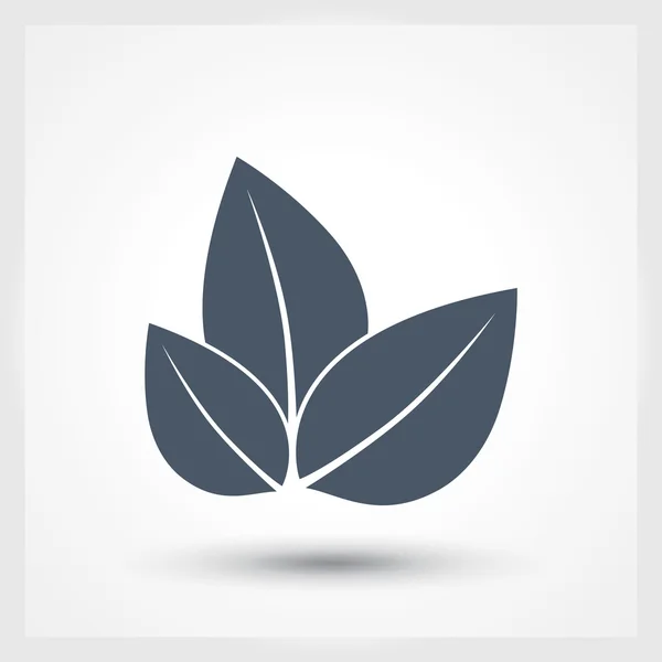 葉のアイコン。フラットなデザインスタイル — ストックベクタ
