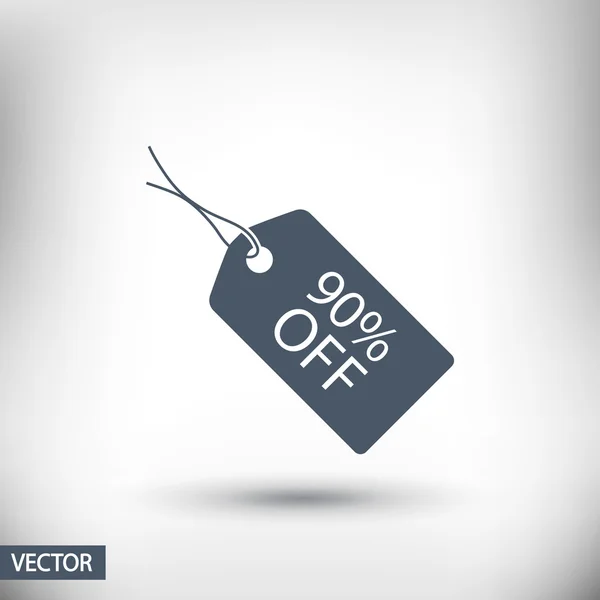 90 percent's OFF tag icon — Stock Vector