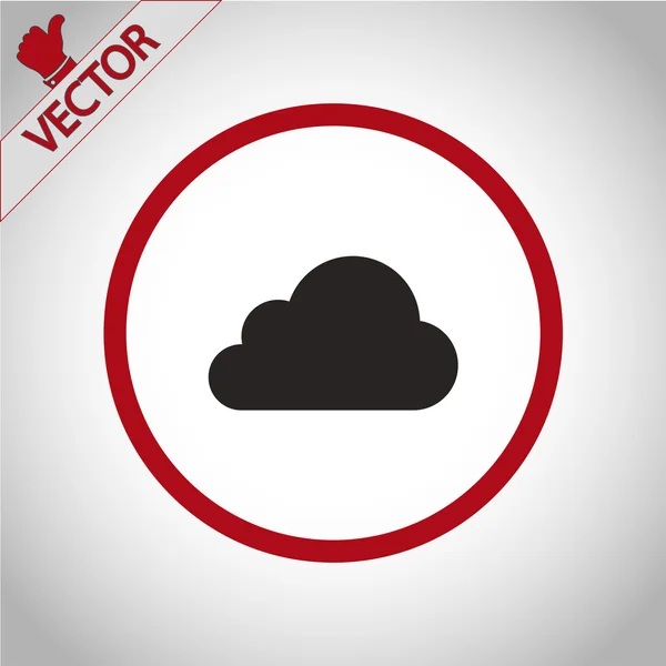 Cloud icon Estilo de diseño plano — Archivo Imágenes Vectoriales