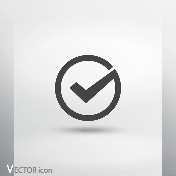 Confirmez l'icône. Style design plat — Image vectorielle