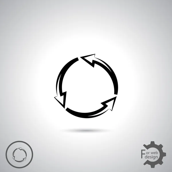 Flecha circular icono — Archivo Imágenes Vectoriales