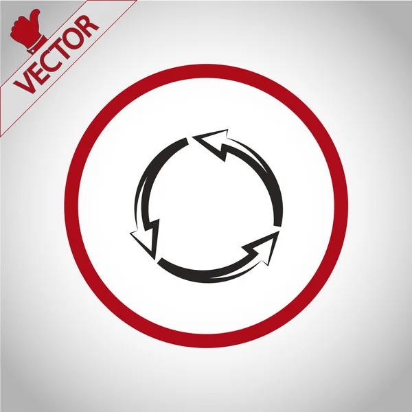 Flecha circular icono — Archivo Imágenes Vectoriales