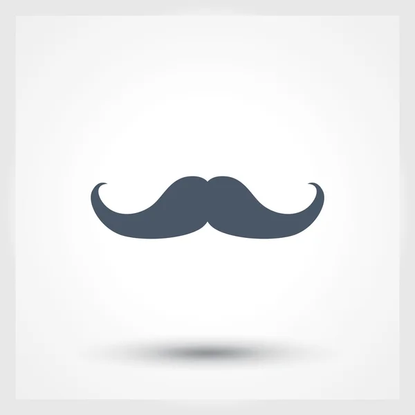 Mustache flat icon — Stock Vector