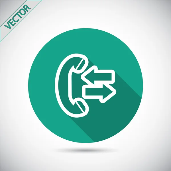 Telefoonnummer Flat Icon — Stockvector