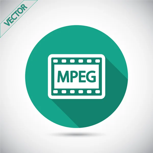 MPEG video icon — Stock Vector