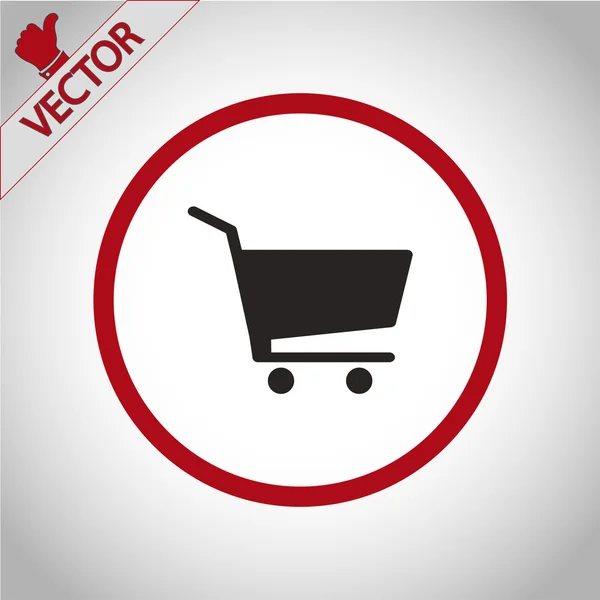 Icono de cesta de compra — Vector de stock