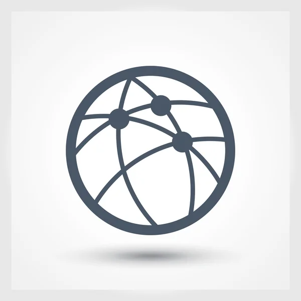 Global technology or social network icon — Stockový vektor