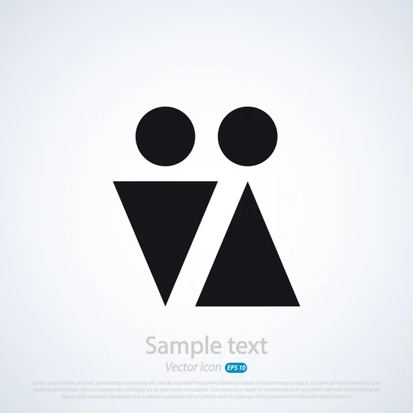 Icône des symboles masculin et féminin — Image vectorielle