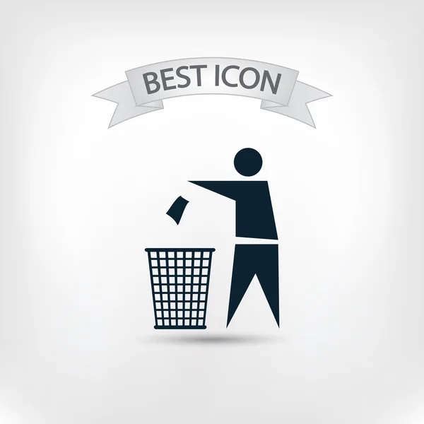 Odpadki skrzynia ikona — Wektor stockowy